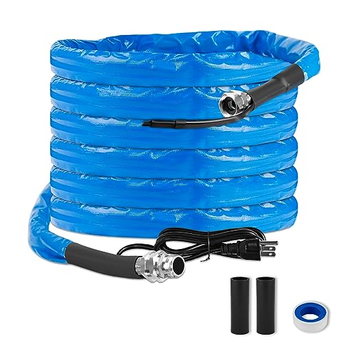 Doosela Heated Water Hose for RV, 33FT Heated Drinking Water Hose with Abrasion-Resistant Cover,Withstand Temperatures Down to -40°F, Ideal for RV, Camper,Truck