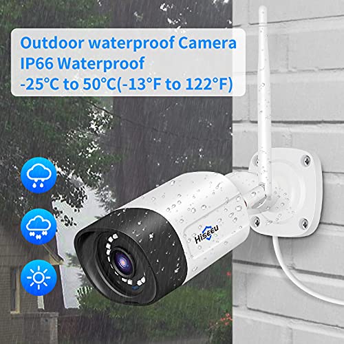 【Dual Wi-Fi,2-Way Audio】 5MP WiFi Security Camera System,3TB HDD, 10 Channels CCTV System, IP66 Waterproof Outdoor Cameras, Spotlight, Colorful Night, Motion Alert, 24/7 Time Record, Work with Alexa
