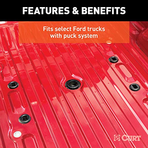 CURT 16676 A20 5th Wheel Slider Hitch, 20,000 lbs, Select Ford F-250, F-350, F-450, 6.75-Foot Bed Puck System