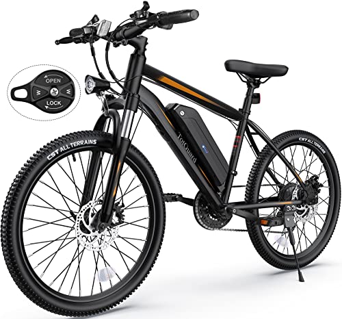Electric Bike, TotGuard Electric Bike for Adults, 26" Ebike 350W Adult Electric Bicycles, 19.8MPH 50-60Miles Electric Mountain Bike, 36V 10.4Ah Battery, Suspension Fork, Shimano 21 Speed Gears
