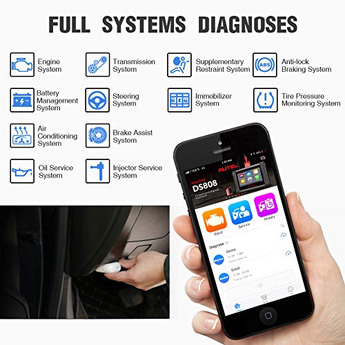 Autel MaxiAP AP200 Obd2 Scanner Auto OBDII Diagnostic Scan Tool for iOS & Android, Full System Car Check Engine Light Code Reader with Service Functions