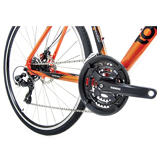 Tommaso Forza Shimano Tourney Hybrid Disc Brake Fitness Bike, Orange - Extra Large