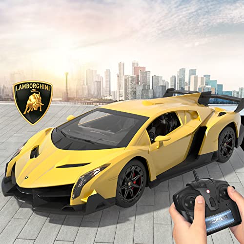 Officially Licensed RC Series, 1:24 Scale Electric Sport Racing Hobby Toy Car Lamborghini Model Vehicle for Boys Girls 3 4 5 6 7 8 9 Years Old Birthday Gifts