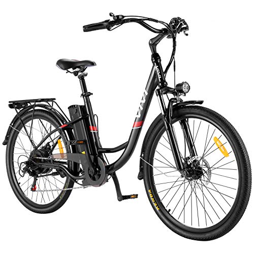 VIVI Electric Bike, 26" Electric Cruiser Bike 350W Ebike 20MPH Electric Bike for Adults, Removable Battery, Professional 7 Speed E-Bike, Electric City Commuter Bicycle