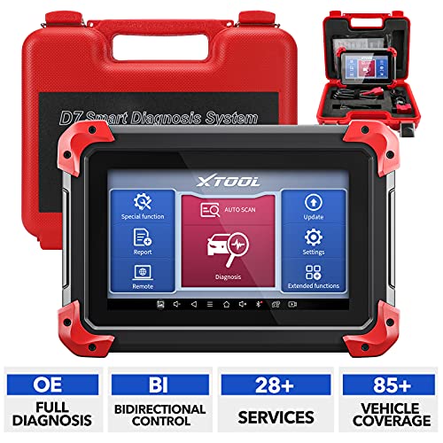 XTOOL D7 Automotive Scanner Diagnostic Tool with Bidirectional Control, OE Level Full Systems Diagnosis, 28+ Services, Auto VIN, Key Programming, ABS Bleed, Injector Coding, Oil Reset, TPMS Reset, SAS