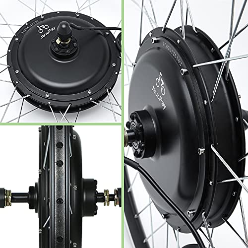 JauoPay 48V 1000W Electric Bicycle Conversion Kit LCD Meter(SW900) 26" E-Bike Rear Hub Wheel 28mile/h (45km/h) High Speed Brushless Gearless Motor Wheel Kit