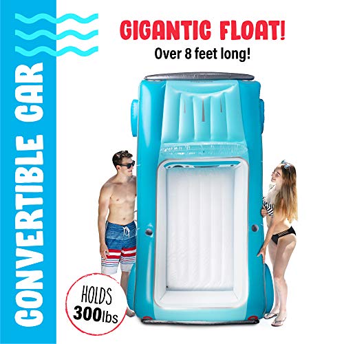 Car Pool Float | Giant Pool Floats for Adults | Car Float for Pool | Convertible Car Inflatable Float | Car Pool Floats | Car Floatie | 105"x59"x19.5" Pool Float Ride On | Summer Pool Raft Lounge