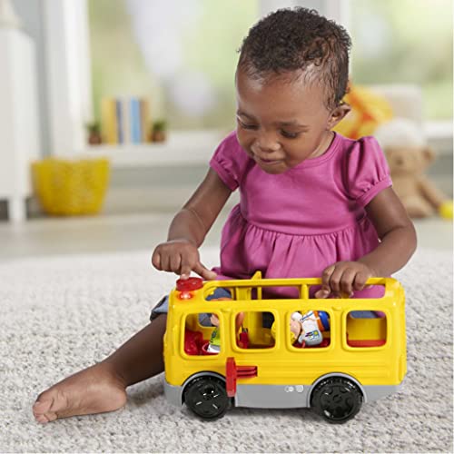 Little People Musical Toddler Toy Sit With Me School Bus with Lights Sounds & 2 Figures for Ages 1+ Years