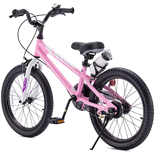 RoyalBaby Boys Girls Kids Bike 18 Inch BMX Freestyle 2 Handle Brakes Bicycles Childrenrens Bicycle Pink