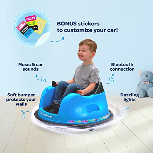 JoyBerri Bumper Car for Toddlers - Toddler, Baby, and Kids Ride On Toy Electric Bumper Car - with Bluetooth, Music and Remote/Safety Certified, Kid Approved, Electric Kids Ride on Bumper Car Gift