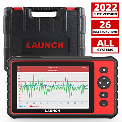 LAUNCH Creader 909 Diagnostic Tool, Auto Scanner OBD2 Code Reader with 7'' Touch Screen for All Systems WiFi Car Scan Tool with 26 Reset Services Oil TPMS SAS Injector Reset IMMO Car Battery Tester