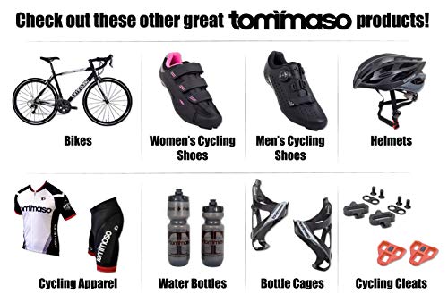 Tommaso Monza Endurance Aluminum Road Bike, Carbon Fork, Shimano Tiagra, 20 Speeds, Aero Wheels - Matte Black - Extra Small