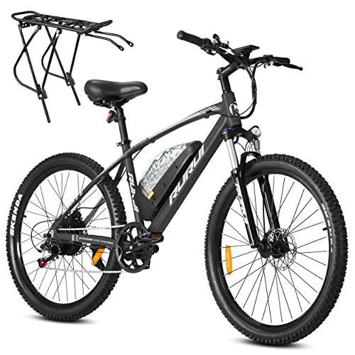 eAhora Up to 27MPH Electric Bike 500W 27.5 in Electric Bicycle for Adults 48V 16AH Mountain Electric Bike with Front Suspension & Mechanical Brakes,Smart Display,Shimano 7-Speed Gears