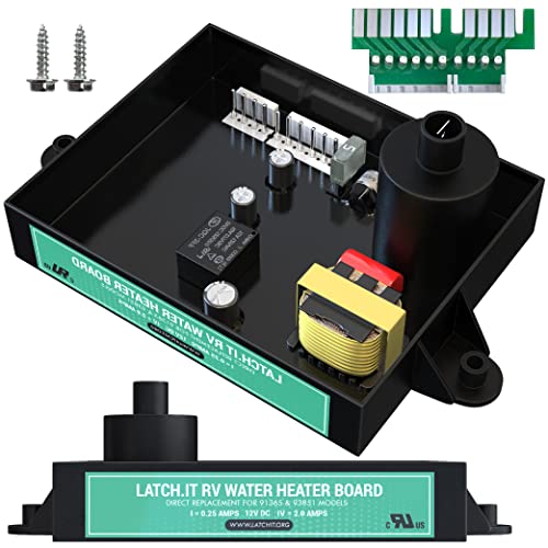 LATCH.IT RV Water Heater Control Board | Replaces RV Water Heater Parts 93305, 91365, 91346, 93851, 91226 & other | Electric Water Heater Conversion Kit controls LP Ignition + Electric Heating Element