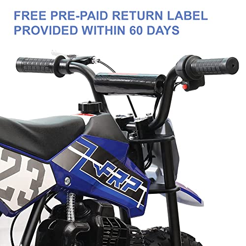 FRP DB002 50CC 2-Stroke Kid Dirt Bike, Mini Kid Dirt Bikes W/EPA Approved Gas Powered Engine for Kids Over Age 8, Upgrade Tires for Kid Dirt Bike Gas Speed Up 20 Mph Weight Support 165 LB
