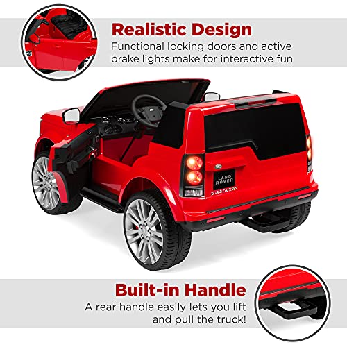 Best Choice Products 12V 3.7 MPH 2-Seater Licensed Land Rover Ride On Car Toy w/Parent Remote Control, MP3 Player - Red