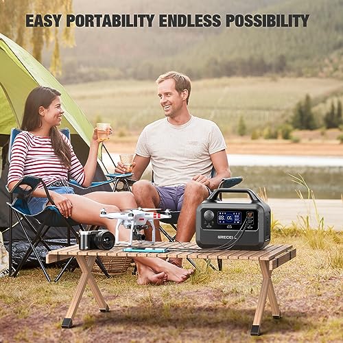 GRECELL Portable Power Station 300W, 230Wh LiFePO4 Battery Backup/ 1.5 Hour Fast Charging, With 60W USB-C PD Output, Solar Generator for Home Outage RV/Van Road Trip Camping