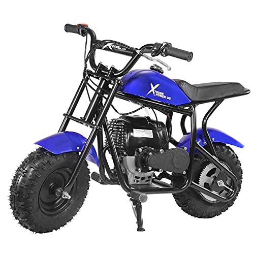 XtremepowerUS Pro-Edition Mini Dirt Bike 40CC 4-Stroke Kids Pit Off-Road Motorcycle Pocket Bike, Blue