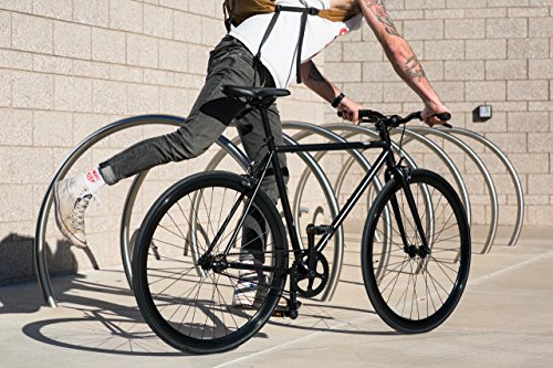 Wulf Matte Black Core-Line State Bicycle | Fixie Single Sped Fixed Gear Bike - Wulf (Matte Black) Medium (54 cm)