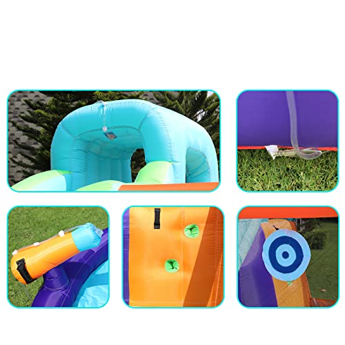 AirMyFun Inflatable Water Slides for Kids Bounce House with Slide Kids Water Park with Blower for Outdoor Party