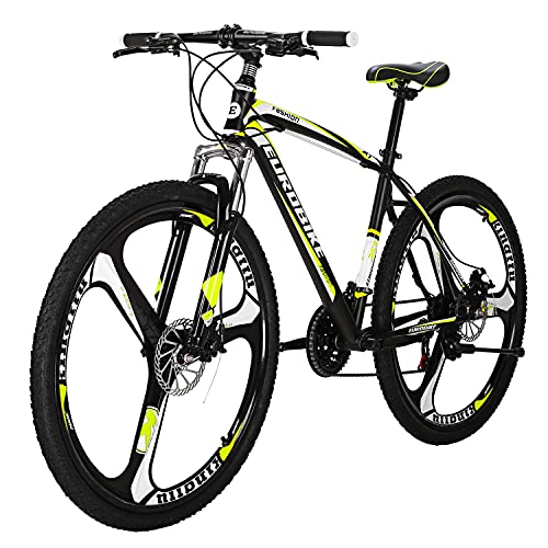 Eurobike X1 Front Shock Mountain Bike 21 Speed Adult Bike 27.5 Inch 3 Spoke Wheel Student Mountain Bicycle Blackyellow
