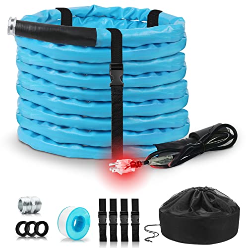 RV Fresh Water Hose Heated (100ft L x 5/8" ID,-45℉) with Organizer Storage Bag to Keep Drink Water Running in Freezing Temperatures Down to -45℉, Designed for RV Campers, Trailers, kennels and More…