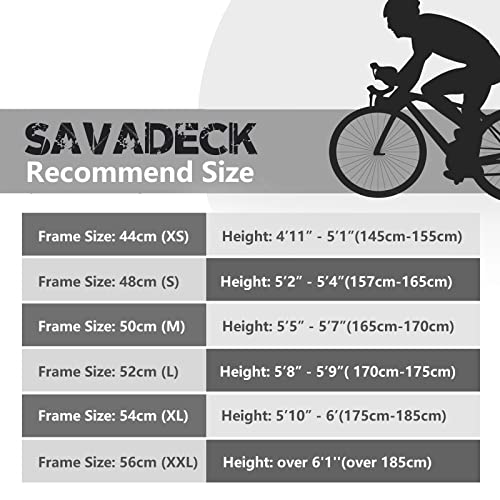 SAVADECK Carbon Road Bike, Warwinds3.0 700C Carbon Fiber Racing Bicycle with SORA 18 Speed Derailleur System and Double V Brake (Red, 56cm)