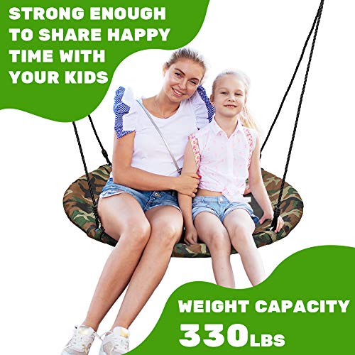 2 in 1 Hanging Tree Swing Tent, Flying Saucer Tree Swing for Boys/Girls, Tree Straps Included, Outdoor Indoor Bedroom Use for Children