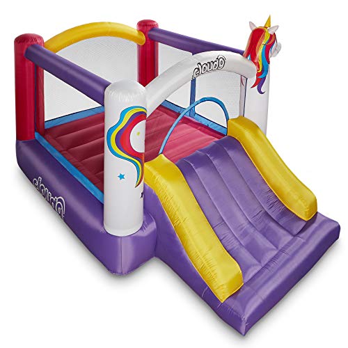 Cloud 9 Inflatable Bounce House with Slide and Blower - Unicorn Theme