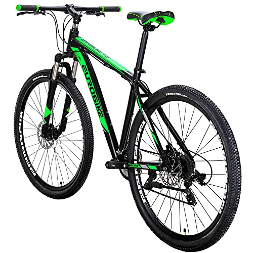 Eurobike Aluminum Mountain Bike 21 Speed HY X9 Dual Disc Brake 29 Muti Spoke Wheel Bike for Women/Men Silver