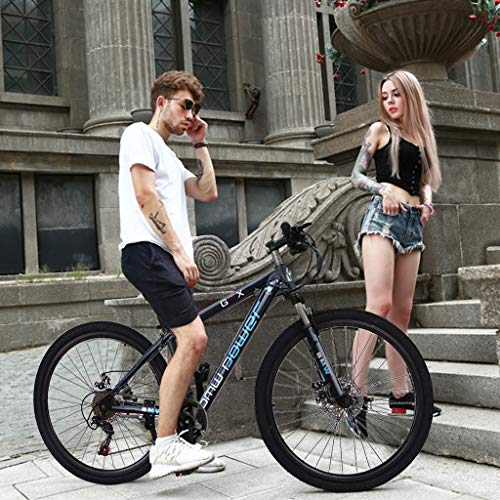 Junior Aluminum Full Mountain Bike - Stone Mountain 26 Inch 21-Speed Bicycle - Mens/Womens Hybrid Road Bike (Blue)