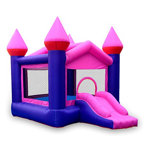 Doctor Dolphin Inflatable Pink Bounce Castle House Kids Party Bouncy House with Commercial Grade Air Blower Included
