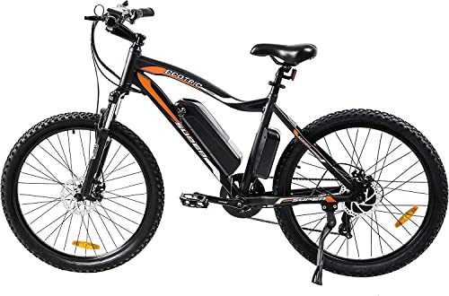 ECOTRIC UL Certified 500W Electric Bike 26" Adult Electric Bicycles 36V 12.5AH Removable Lithium Battery Ebike with Suspension Fork Aluminium Frame Beach Snow Mountain E-Bike for Adults (Black)