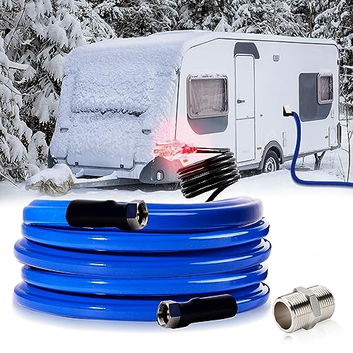 15FT Heated Water Hose for RV,-45 ℉ Antifreeze Heated Drinking Garden Water Hose，Rv Accessories，Rv Water Hose