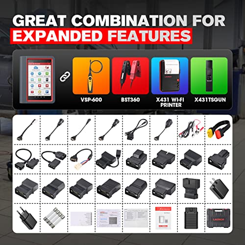 LAUNCH X431 PROS V Bi-Directional Scan Tool, 2022 Key Programming Diagnostic Scanner, 2 Years Free Update, ECU Online Coding, 31+ Service & OE-Level All System Diagnosis, Same As LAUNCH X431 V+