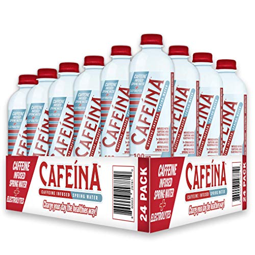 Cafeina - Caffeinated Spring Water (12 Pack) - 100mg Caffeine, Electrolytes, 7+ pH Balanced, Natural Energy Boost - Ultra Hydrating - Keto Friendly - Kosher - Pre-Workout Boost and Post-Workout Recovery