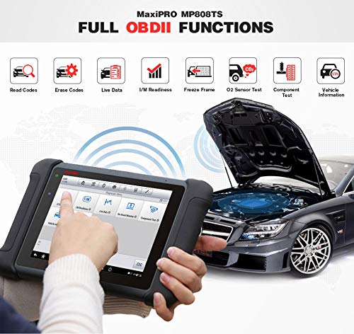 Autel 2022 Scan Tool MaxiPro MP808TS, Updated from MP808/DS808K/MP808K, TPMS Diagnoses as MS906TS, 31+ Special Functions, ECU Coding, Bi-Directional FCA SGW Scanner
