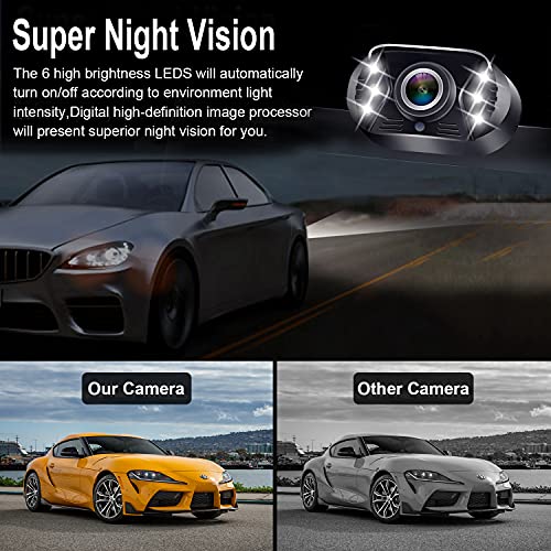 LeeKooLuu Backup Camera Easy Install: Plug-Play Color Clear Image DIY Guide Lines Night Vision HD 1080P Rear View Camera with Monitor Kit LED with On/Off Switch for Cars/SUVs/Trucks/Campers LK3