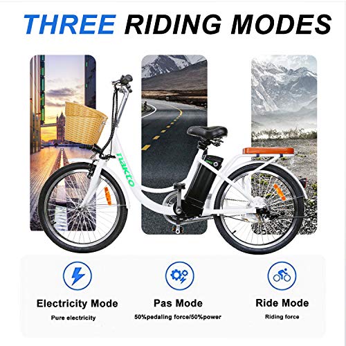 Trekpower 22" 250W 36V 10A Electric Bicycles [1 Year Warranty] Power Assisted Bicycle for Male Female Teenagers with Removable Large Capacity Lithium Battery and Charger E-Bike