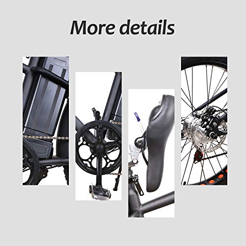 NAKTO Electric Bikes for Adults, 300W Electric Bike Mountain Fat Tire Bike with 36V 10AH Lithium Battery, Electric Bicycle for Men