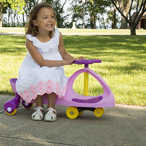 Lil' Rider Wiggle Car Ride On Toy – No Batteries, Gears or Pedals – Twist, Swivel, Go – Outdoor Ride Ons for Kids 3 Years and Up, M370049, Large, Pink