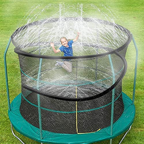 ARTBECK Trampoline Sprinkler for Kids, Outdoor Trampoline Water Park Sprinklers for Boys Girls, Trampoline Accessories for Summer Fun Backyard Water Play Games 39ft…