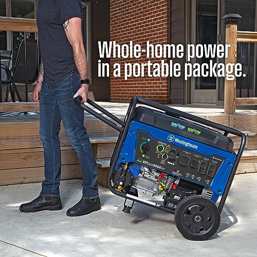 Westinghouse Outdoor Power Equipment 12500 Peak Watt Dual Fuel Home Backup Portable Generator, Remote Electric Start, Transfer Switch Ready, Gas and Propane Powered, CARB Compliant