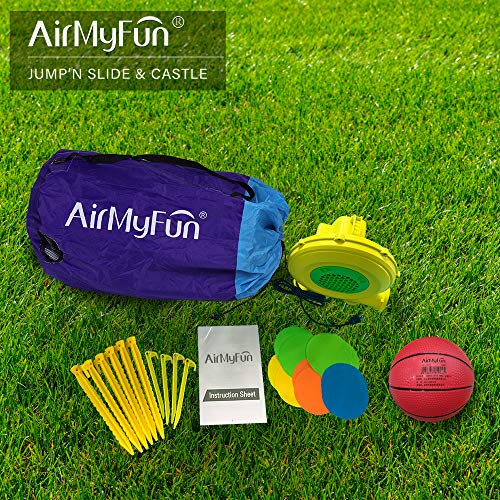 AirMyFun Inflatable Bounce House,Inflatable Kids Slide,Jumping Bouncing House with Air Blower, Suitable for Playing Outdoor Garden