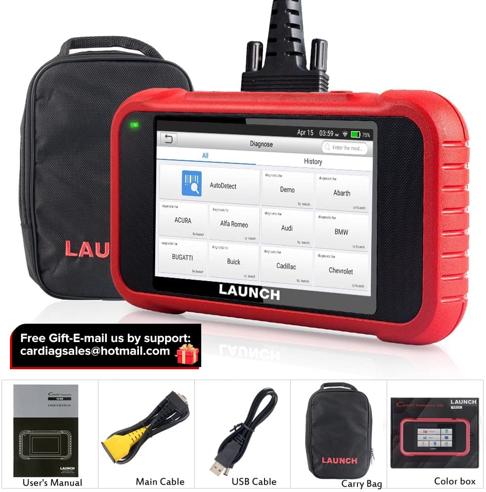 [2022 New Elite]LAUNCH OBD2 Scanner CRP123E- Engine/ABS/SRS/Transmission Diagnostic Scan Tool with Battery Test, AutoVIN,5" Touchscreen WiFi Free Update, Car Code Reader for All Cars