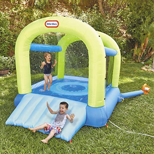 Little Tikes Splash n' Spray Indoor/Outdoor 2-in-1 Inflatable Bouncer, 108.00”L x 84.00”W x 82.25”H