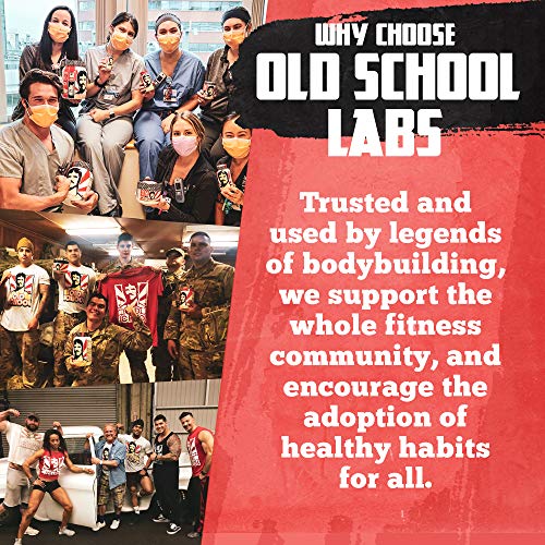 Old School Vintage Build – Naturally Flavored BCAA, Creatine, Glutamine, Post-Workout, Lean Muscle Building Recovery Powder, Electrolytes, Lemon Lime, 100% Vegan, Non-GMO, Artificial Sweetener Free