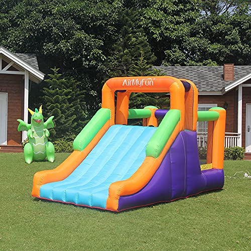 AirMyFun Bounce House with Slide, Inflatable Durable Sewn Jumper Castle, Bouncy House for Adults Kids Outdoor Indoor
