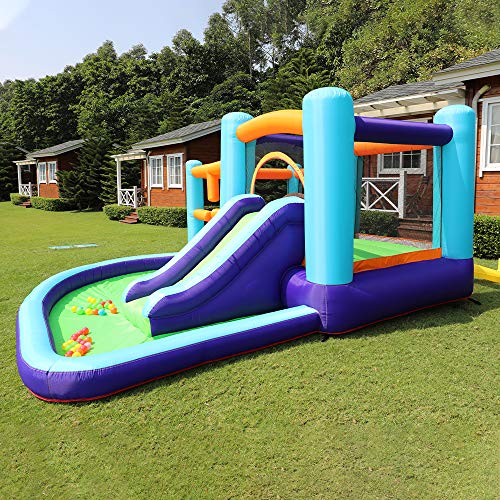 AirMyFun Inflatable Kids Bounce House Bouncy Castle with Water Slide for Kids Outdoor Indoor Party