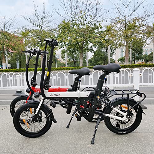 Electric Bike for Adults 16 inch Folding Electric Bicycle with Removable 36V 8Ah Battery Commuter City Ebike for Women Men (White)